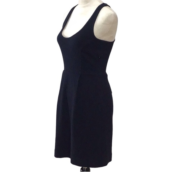 J Crew Black Racerback Dress Size 00 - Picture 2 of 4